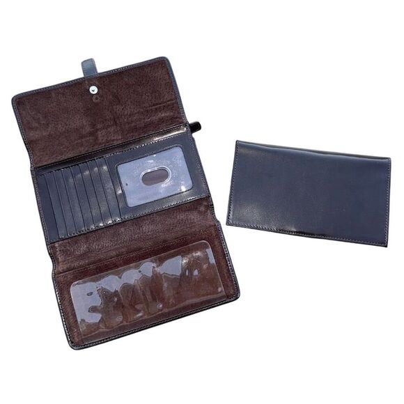 Wilson Unisex Brown Suede Leather Wallet - Picture 5 of 5